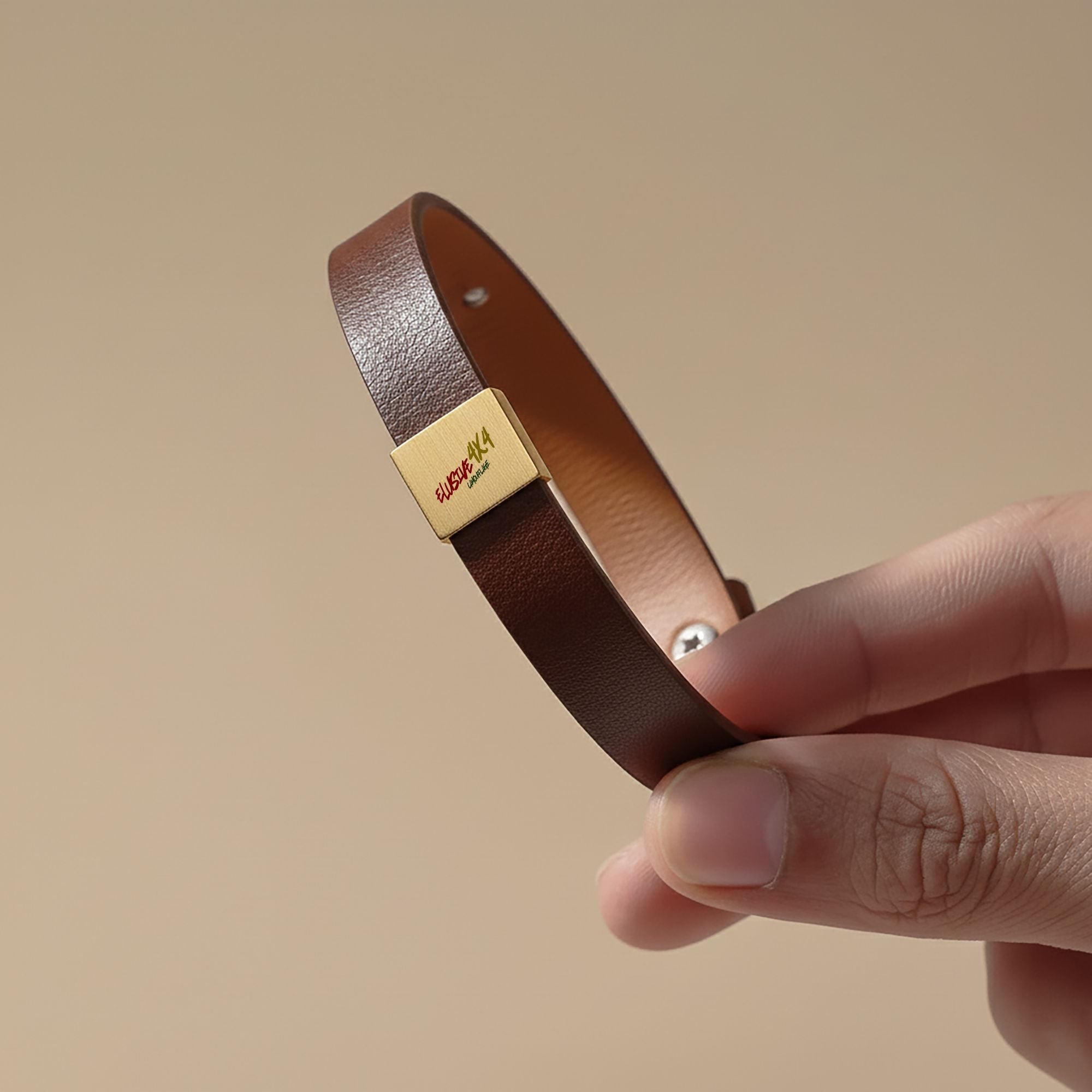 Buckdragger Premium Engraved Men's Leather Bracelet