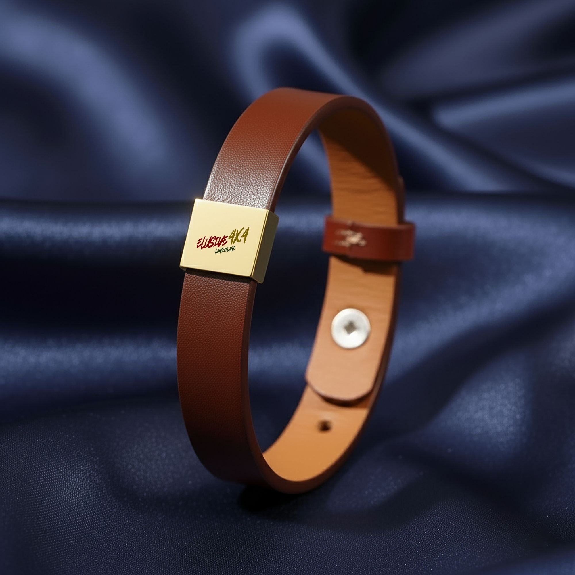Buckdragger Premium Engraved Men's Leather Bracelet