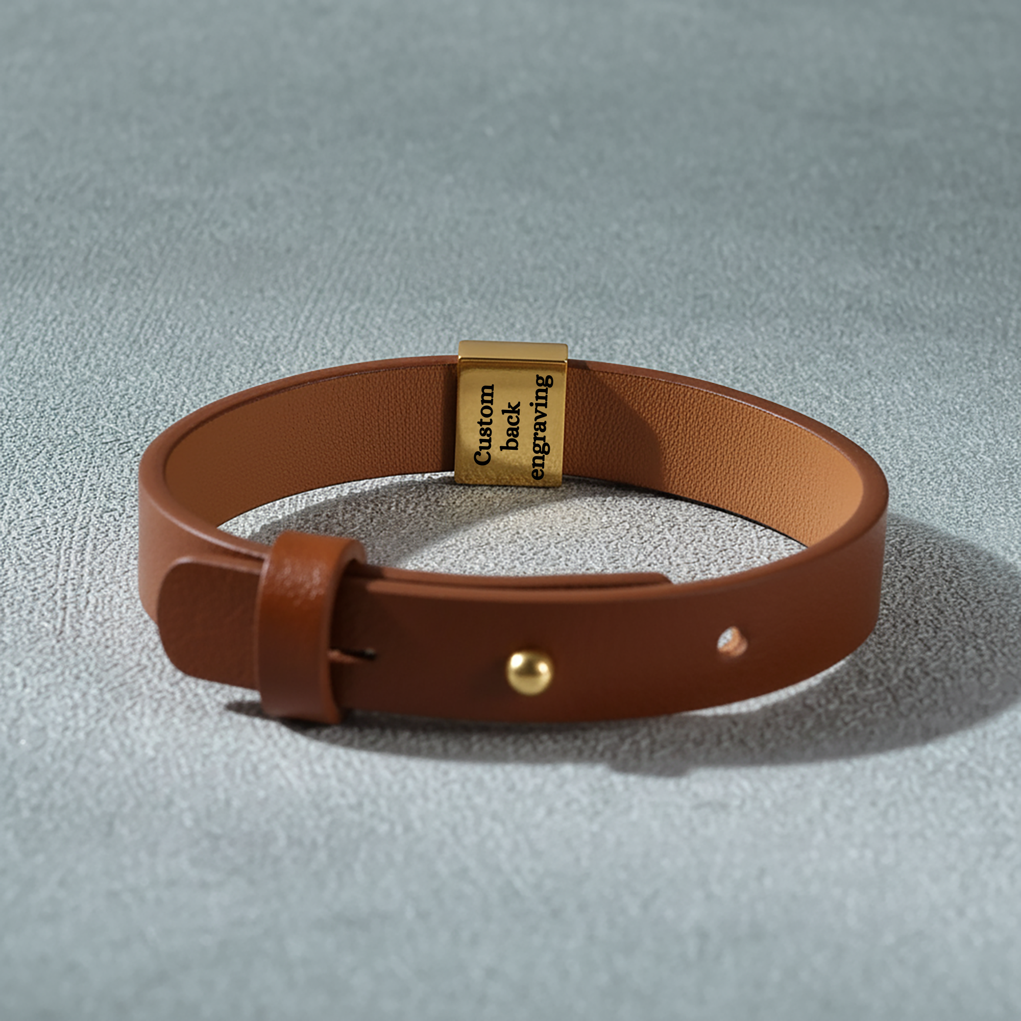 Buckdragger Premium Engraved Men's Leather Bracelet